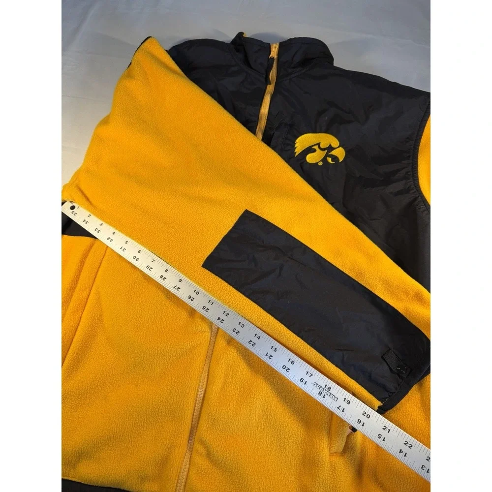 Vintage Iowa Hawkeyes Reebok Full Zip Fleece Windbreaker Size XL Style Y2K 90s - Picture 8 of 9